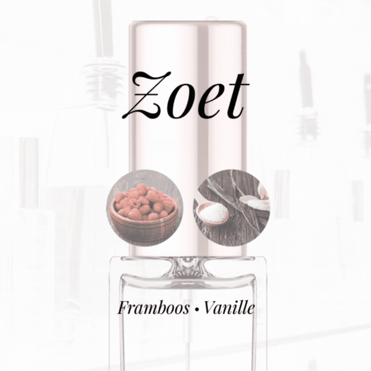 Eigenschappen
Geur: Zoet
Waarneembare geuren: Framboos, Vanille
Sillage: Zwaar
Seizoen: All season
Eigenschap: Populair
Stijl: Casual
Geurgroep: Bloemige
Hoofdakkoorden: Zoet, Vanille, Fruitig, Citrusvruchten, Roos
Top noten: Framboos, Neroli en Citroen
Midden noten: Roos
Basis noten: Vanille, Muskus en Amberhout