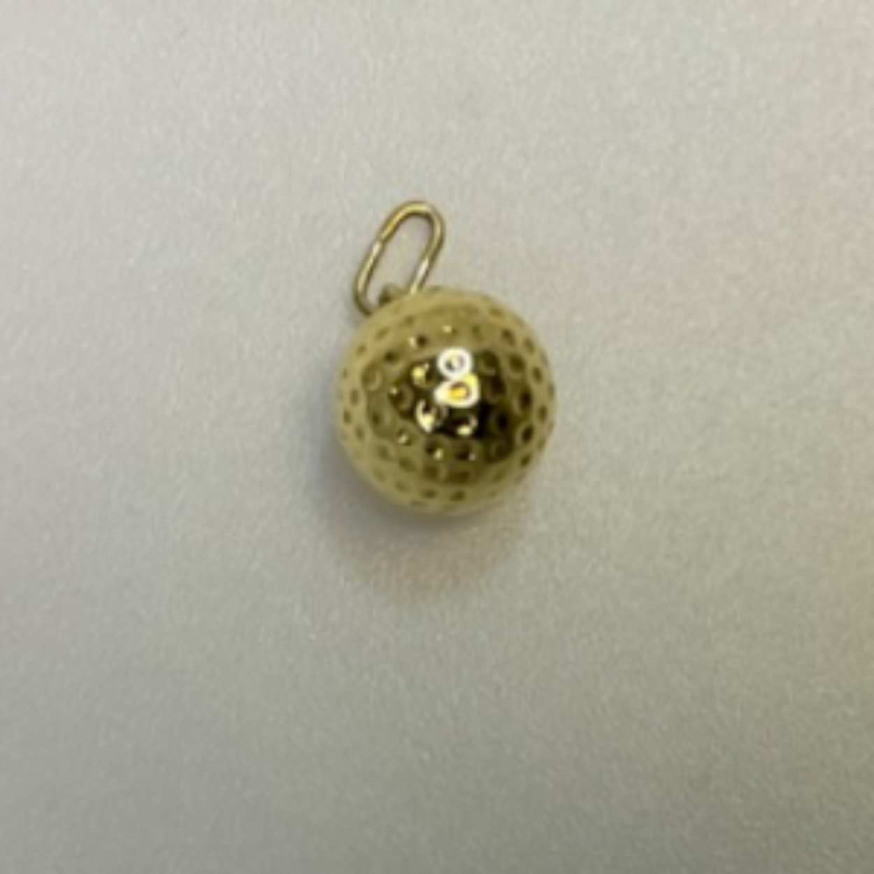 Gouden golfbal bedel/hanger