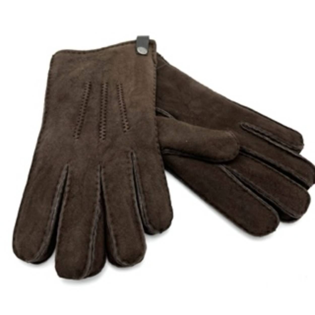 Warme lederen handschoen. Binnen zijde is 100% wol.