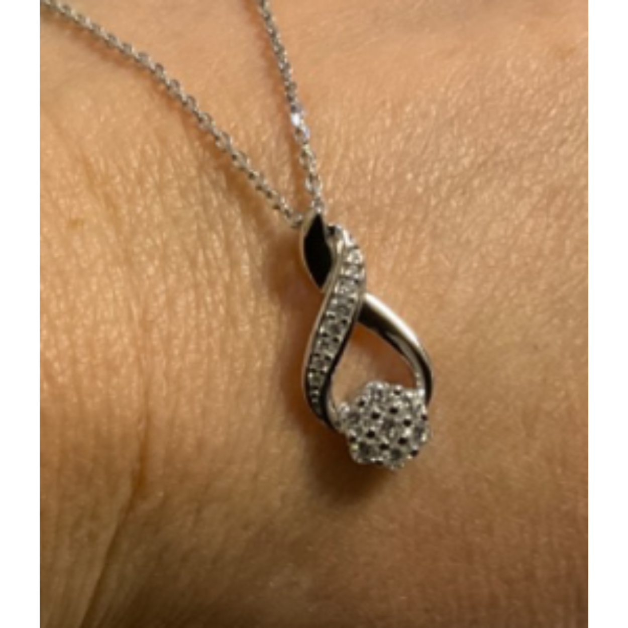 zilver collier met hanger 