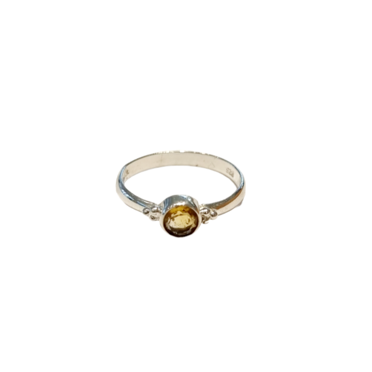 zilver ring met citrine