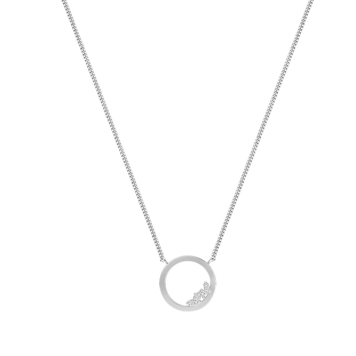 Zilveren ketting (41 - 45 cm) met hanger uit de collectie 'Love & Unity'
Materiaal ketting: 925 zilver
Materiaal hanger 925 zilver/diamant: 0,04 ct)