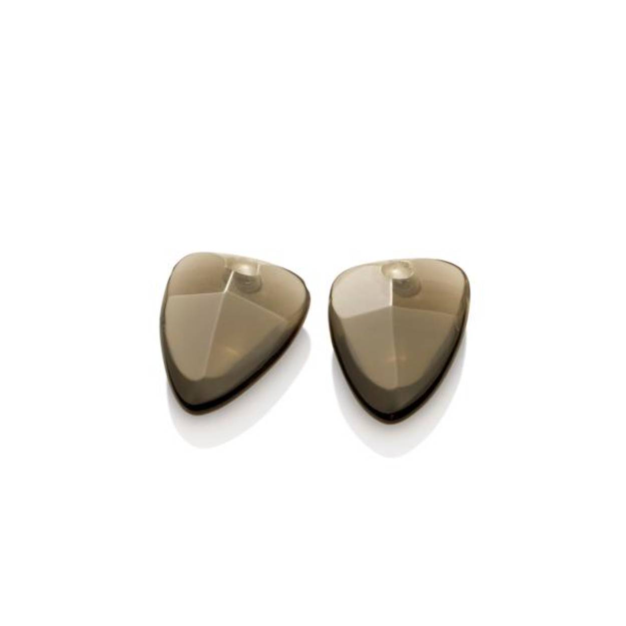 Sparkling jewels earstones - smoky quartz edge minimals EAGEM23-EM