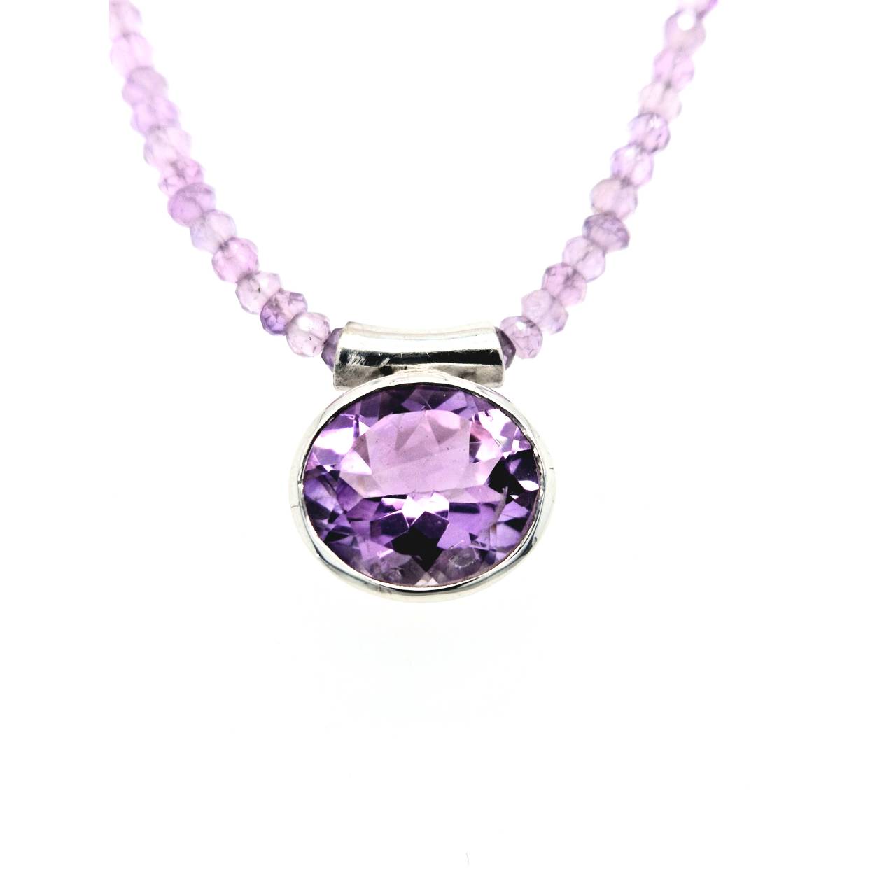 amethyst 3mm collier
