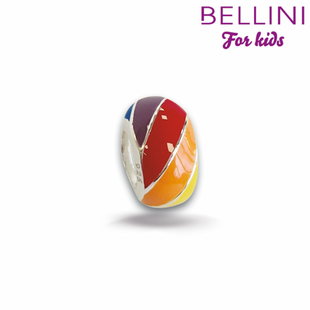 Bellini zilveren bedel rond met de kleuren geel, oranje, rood, paars, bruin, blauw, licht blauw en groen. Bellini biedt een ruime collectie kleine zilveren beads aan (925 zilver). Stel je eigen armband samen en kies je favoriete beads zoals een dolfijn, hartje, cupcake of klavertje 4. Met een gekleurde stopper houd je de Bellini beads mooi op hun plek. Elk seizoen introduceert Bellini weer nieuwe vrolijke en kleurrijke beads. Alle Bellini kindersieraden worden geleverd in het bijbehorende roze sieradendoosje of buideltje en zijn een perfect cadeau voor een verjaardag, zwemdiploma, communie of andere feestelijke gelegenheid. Bellini for kids is een sieradenlijn welke speciaal voor de jonge meisjes is ontworpen. De gehele Bellini collectie is gemaakt van het eerste gehalte zilver (925) en voorzien van zirkonia's of vrolijk gekleurd emaille.