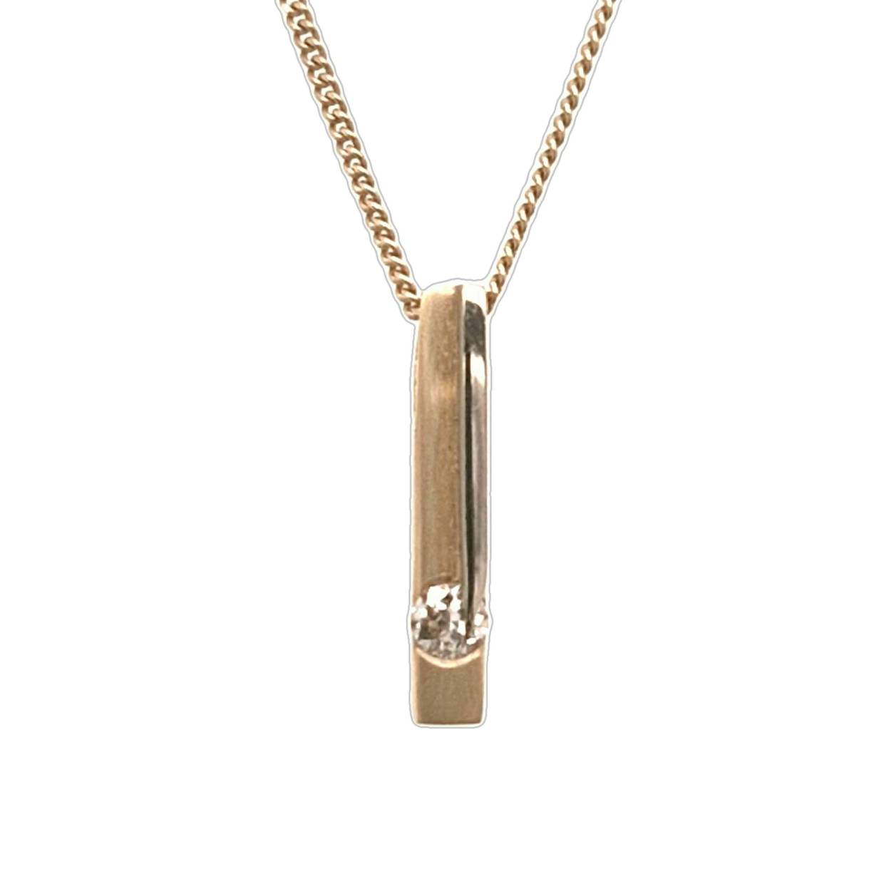 bicolor hanger met diamant