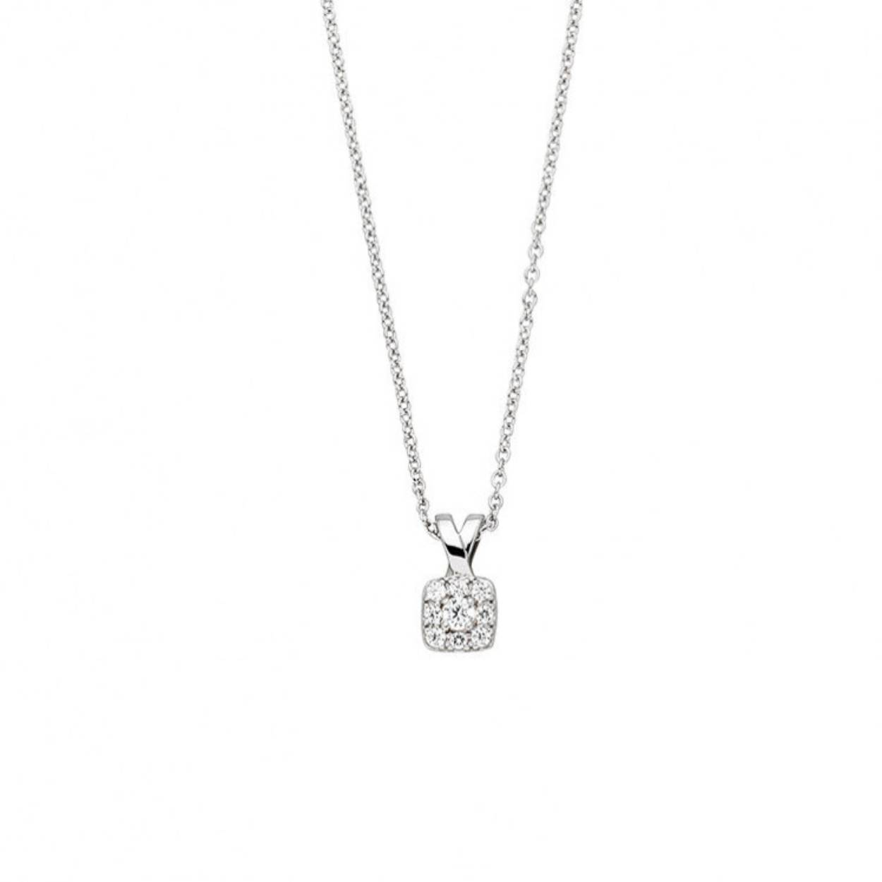 Prachtige zilveren collier van Viventy, bezet met zirkonia.
