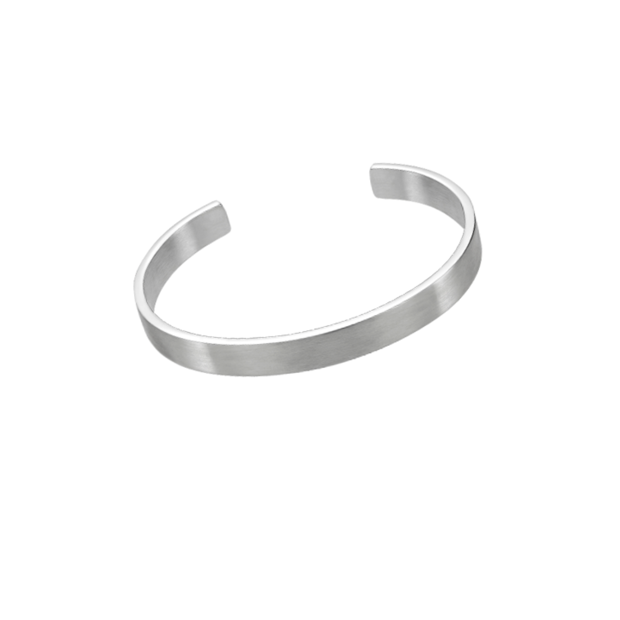 Vaste stalen armband lotus style