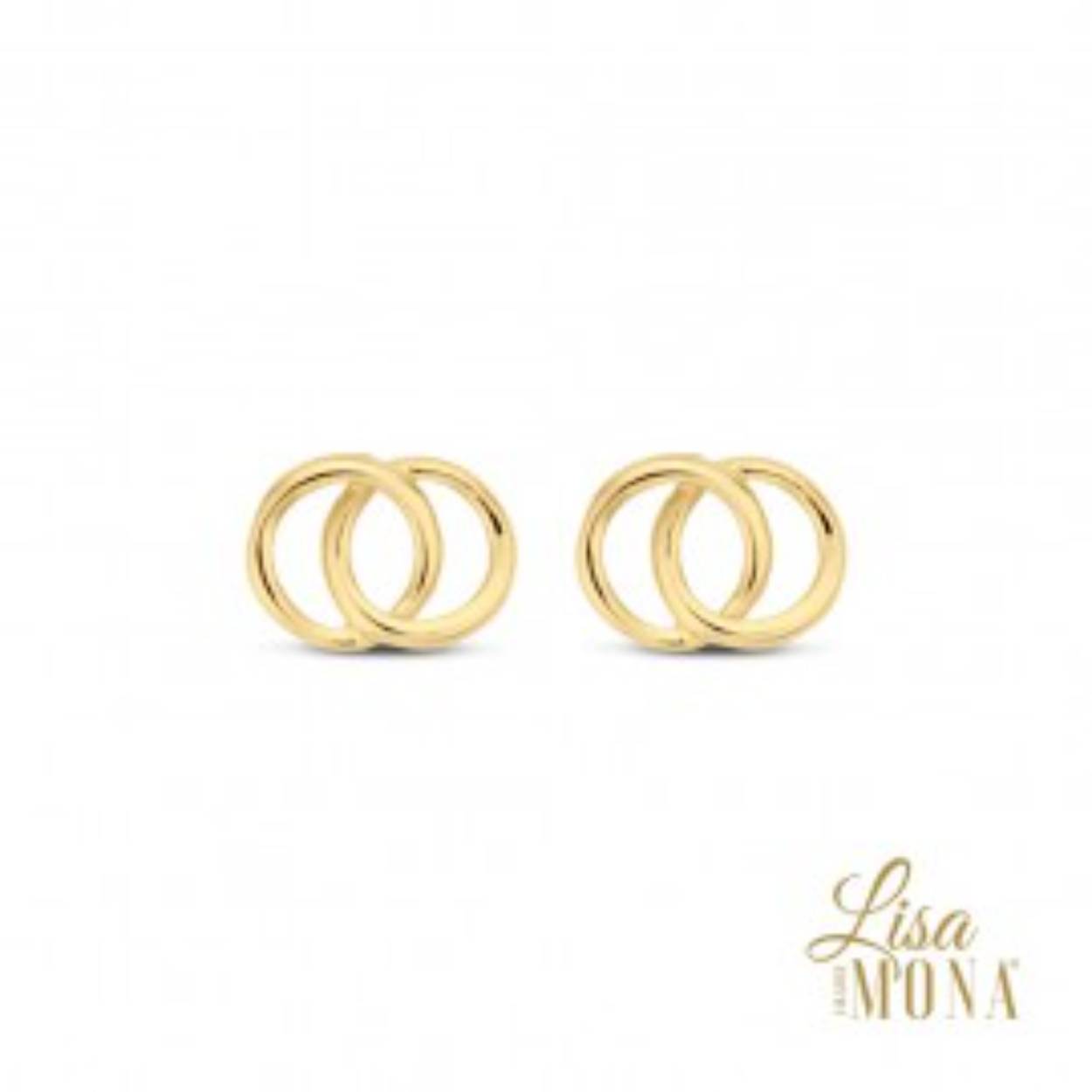 Lisa Mona Oorstekers goud 14k 