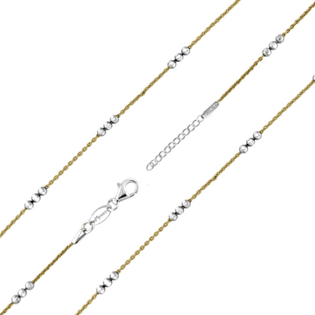 MY iMenso "polpetto" necklace (925/gold-plated E-coat) 2-tone 42+5cm