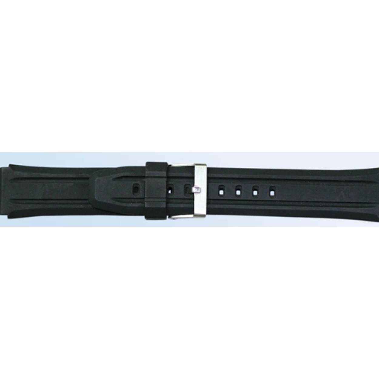 Horlogeband kunststof 824 zwart 20mm 
