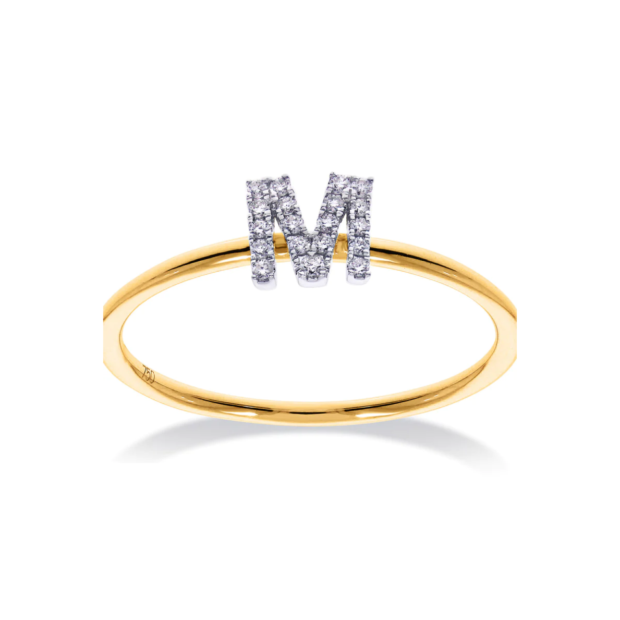 Stapelring bicolor + diamant 