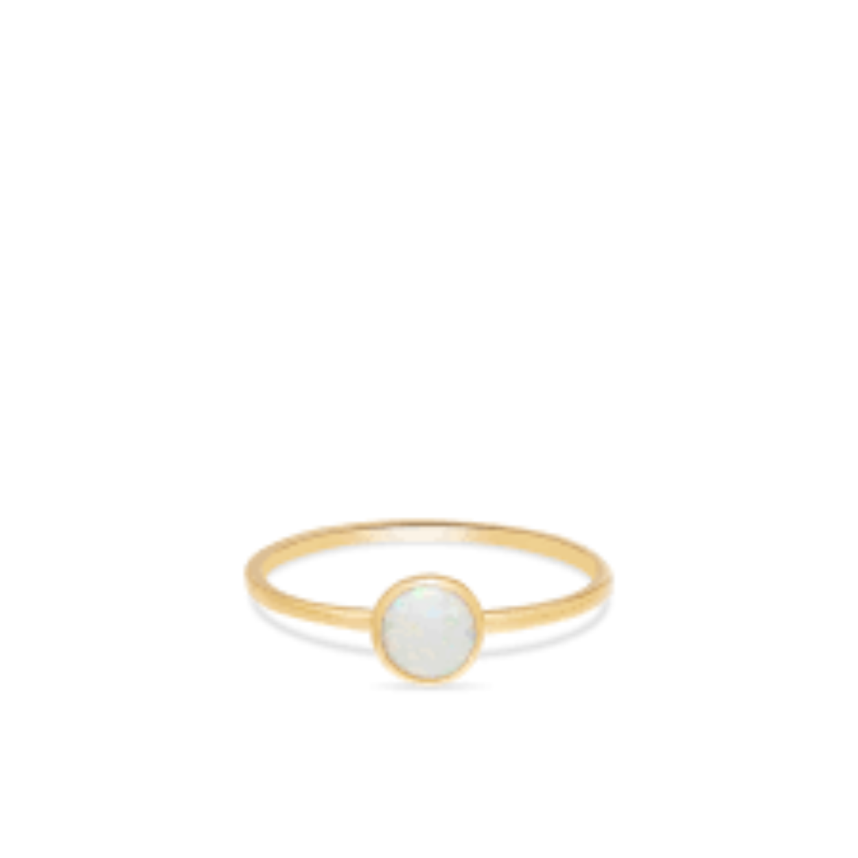 14karaats gouden ring van het merk Swing Jewels met een synthetische witte opaal