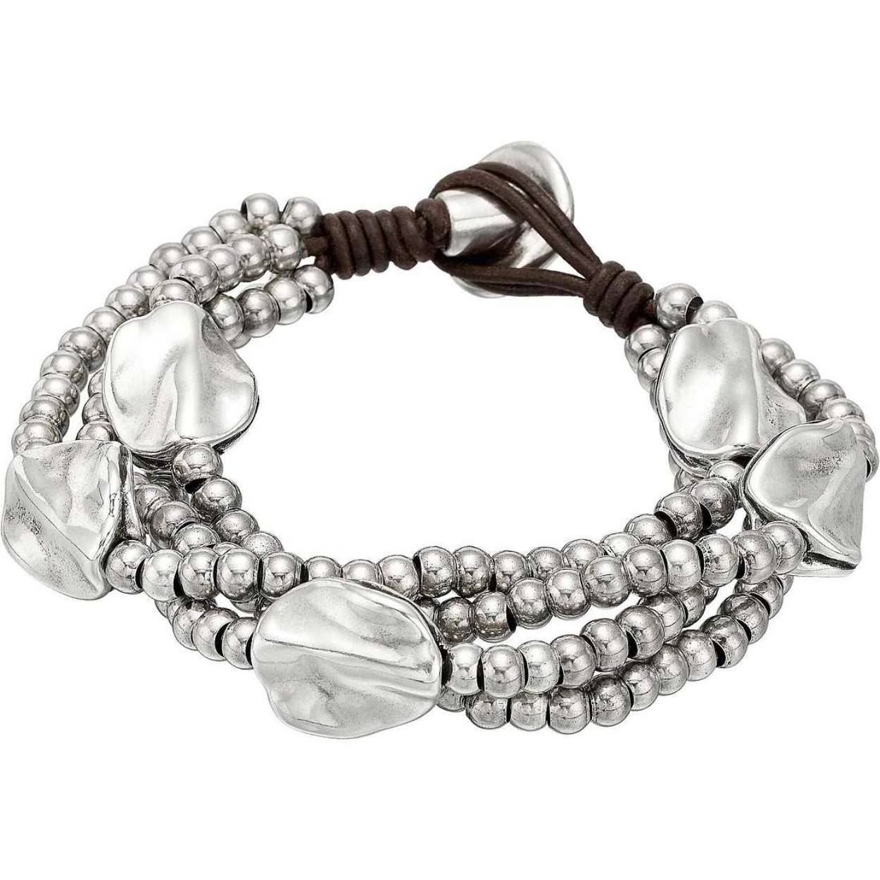 Uno de 50th verzilverd 4SNOER ARMBAND PUL0854MTLMAR0L