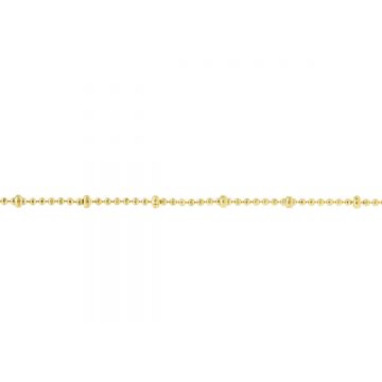 zilveren Karma armband, Dots Diamonds Chain Goldplated