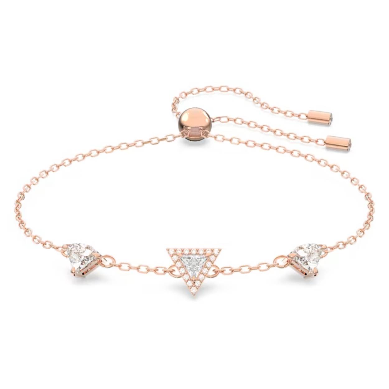 Laat uw unieke stijl zien met deze punkachtige armband uit de Ortyx-lijn. Dit stoere en toch verfijnde sieraad bevat met de hand gezette stenen met een triangle-slijpvorm die worden omringd door schitterend pavé en is afgewerkt met een roségoudkleurige toplaag. Ideaal om te combineren met andere sieraden uit deze puntige collectie.

Artikelnr.: 5643737
Collectie:  Ortyx
Kleur:  Wit
Maximale lengte: 24 cm
Hoogte motief: 0.7 cm
Breedte motief: 0.9 cm
Materiaal:  Kristallen, Roségoudkleurige toplaag, Zirkonia
Type sluiting:  Schuifbare bal.