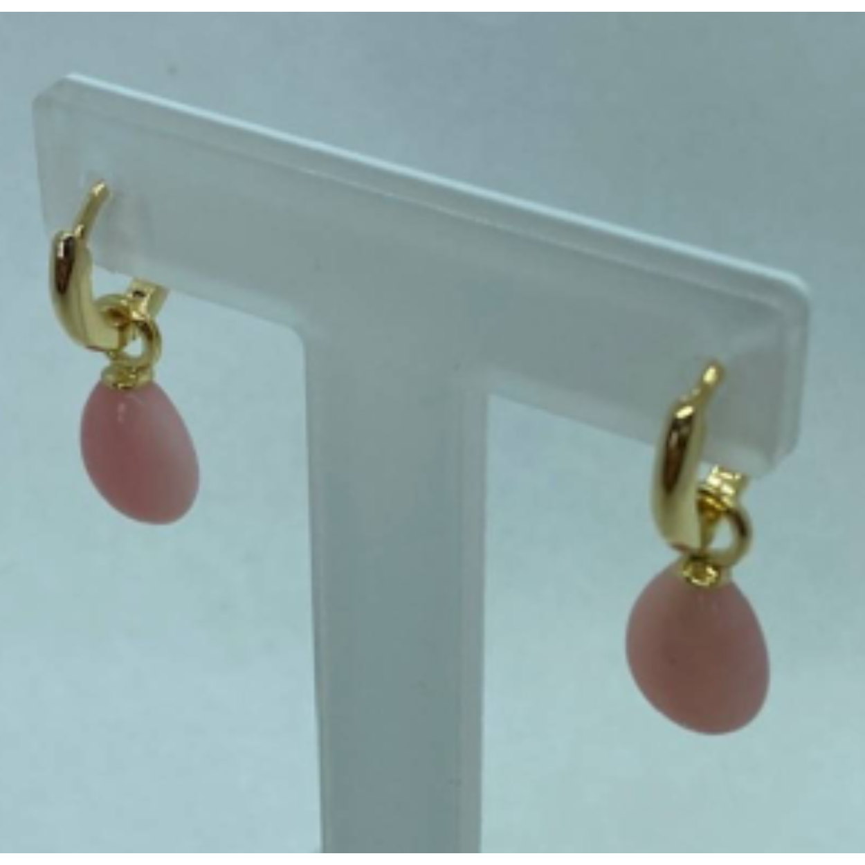 creolen go, pink opaal