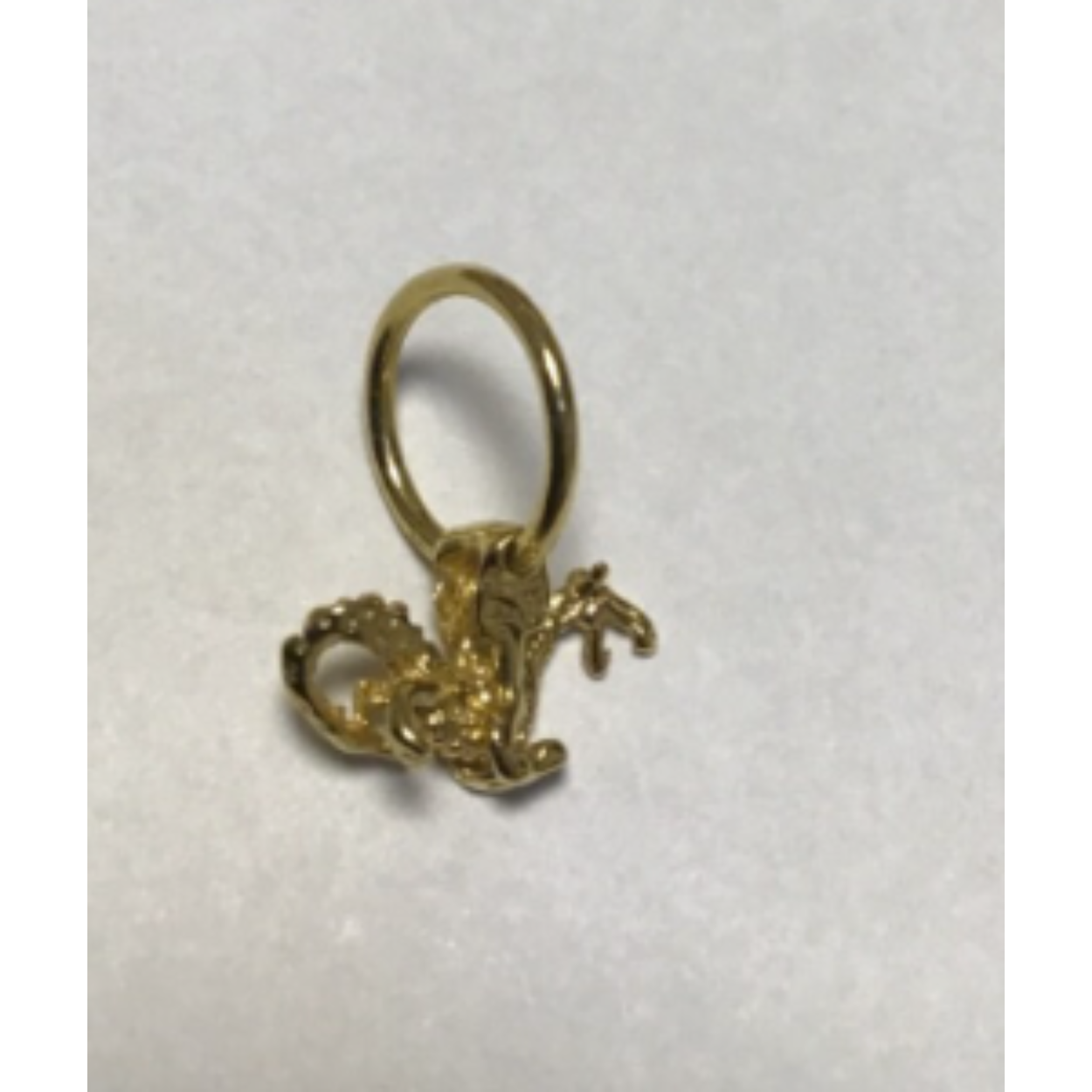 18 krt goud piercing draak 12 mm.
