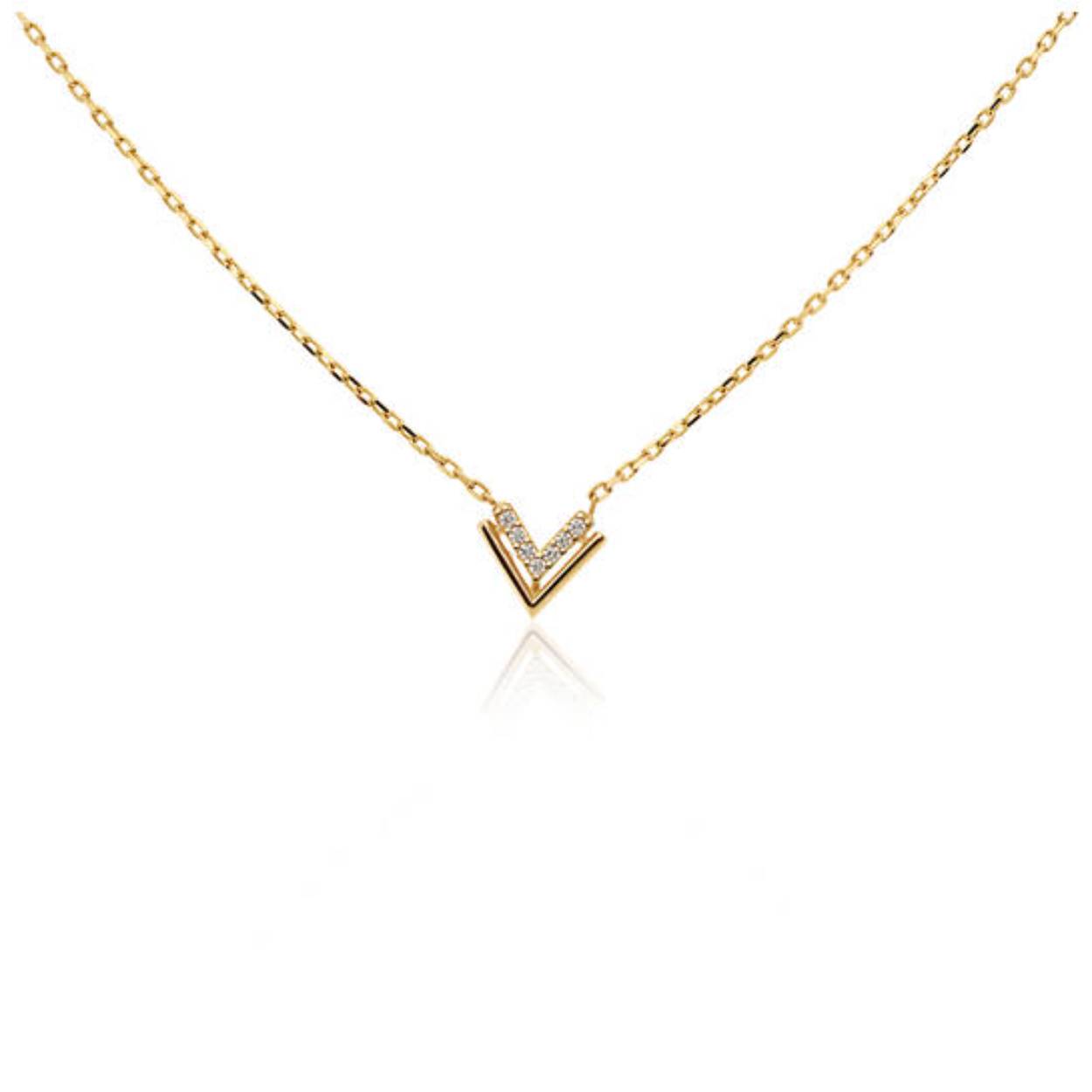 Gouden Collier met V