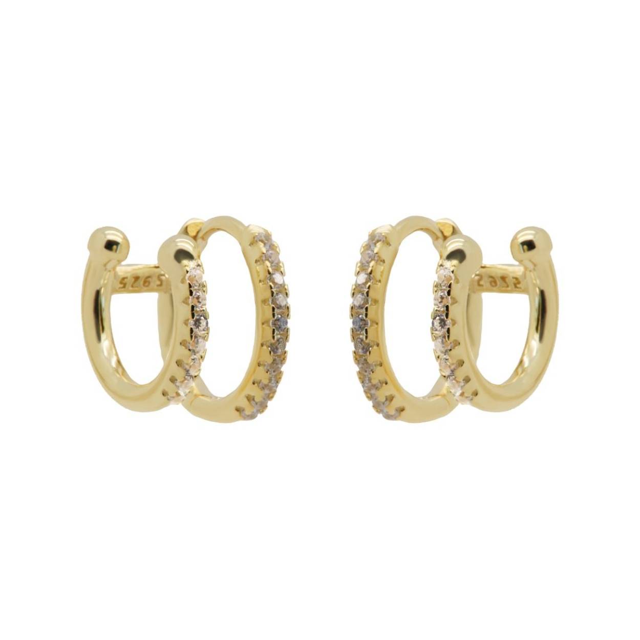 Karma Hinged Hoops TESSA Goldplated