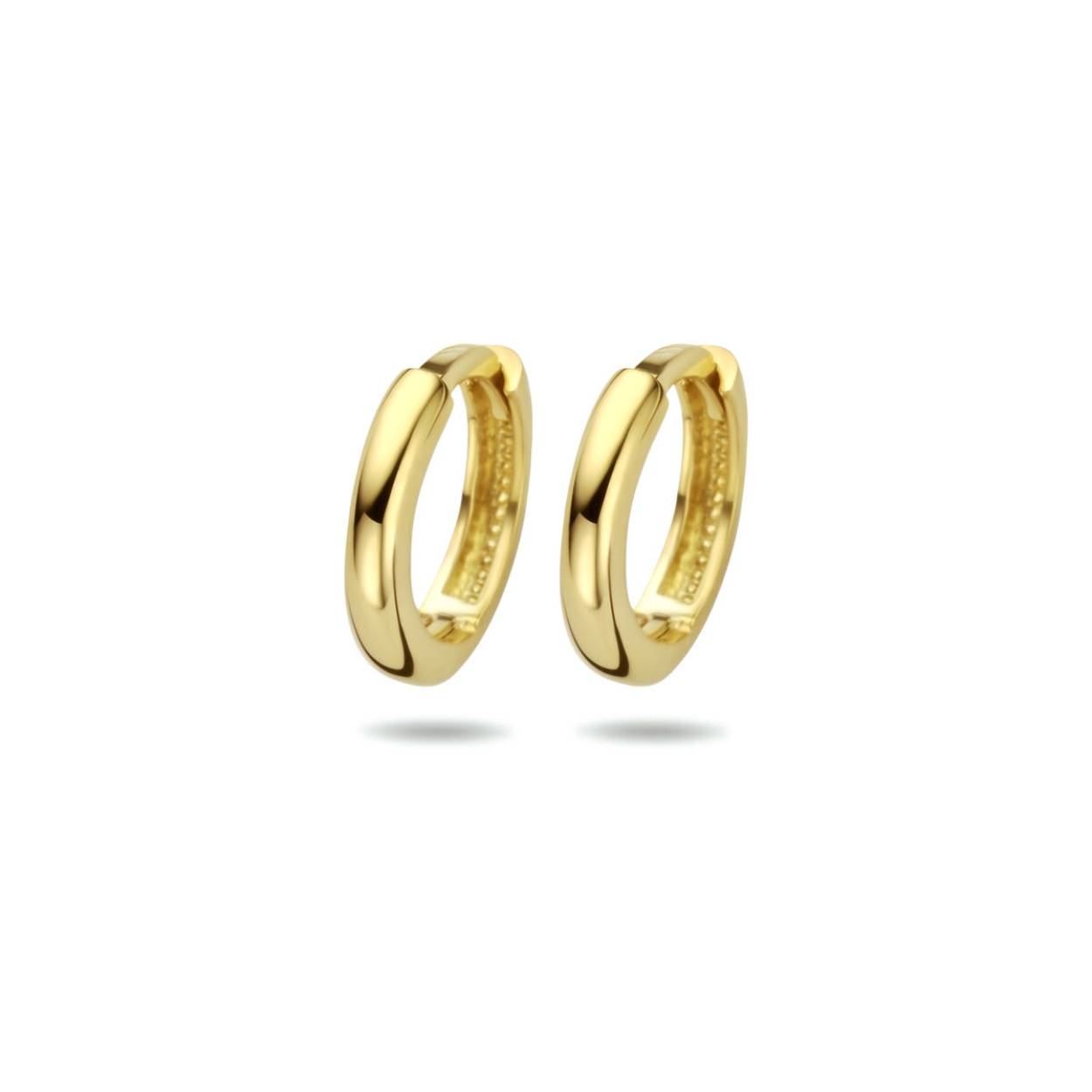 14k Geelgouden klapoorringen. De oorringen hebben een afmeting van 10.5x2mm.
