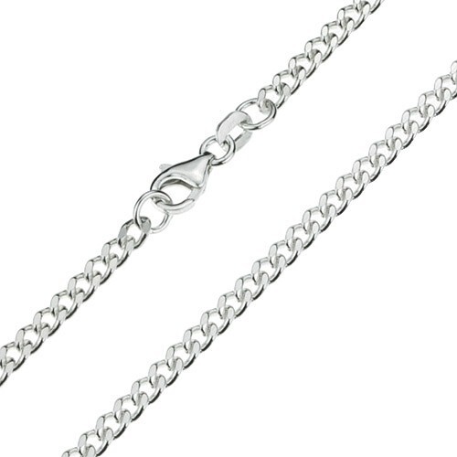 60cm ZINZI zilveren gourmet ketting. ZILC-G60