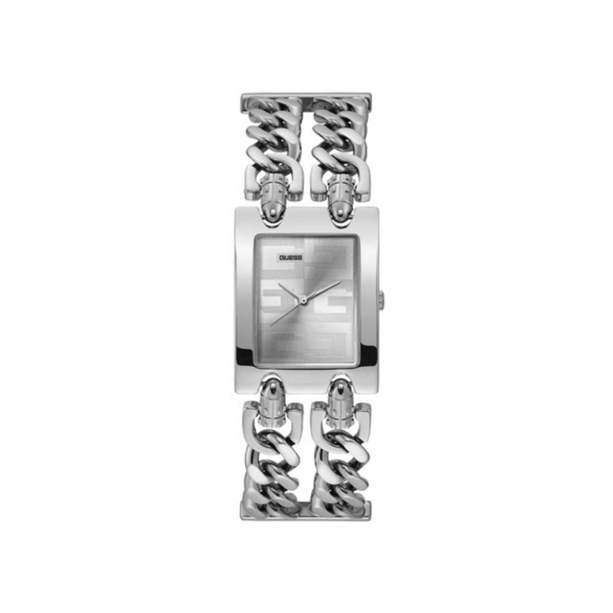 Guess horloge, rechthoek+2x gourmet staal
