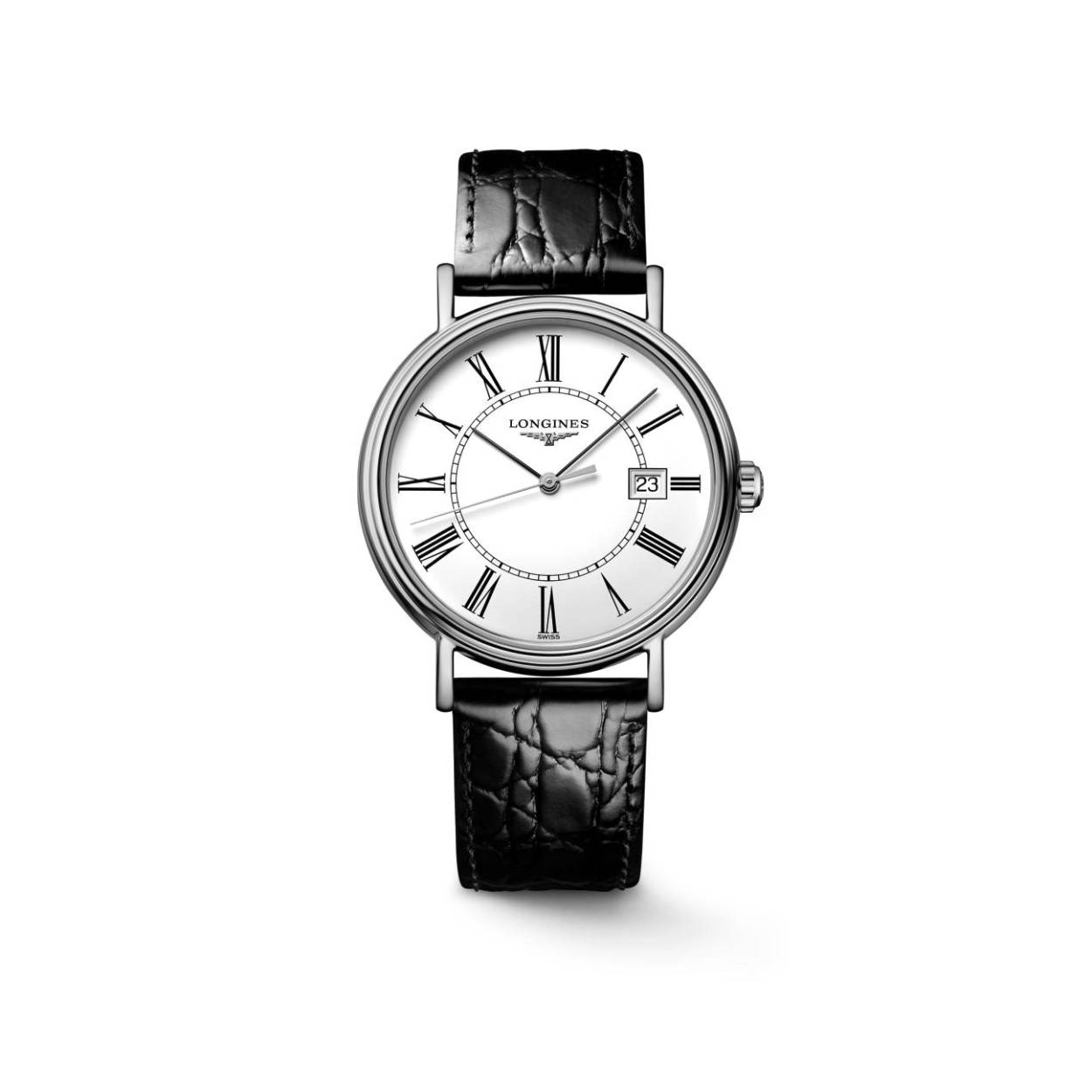 Dit Longines horloge behoort tot de Presence Collection.
Referentienummer: L4.790.4.11.2

De Longines is voorzien van een quartz uurwerk. De kast is gemaakt van roestvrij staal en de band van leer. Het horloge heeft een diameter van 38.5 mm en is getest op een waterdichtheid van 3 ATM / 30 meter. Het horloge heeft een krasbestendig saffierglas met meerdere lagen anti-reflecterende coating aan beide zijden

