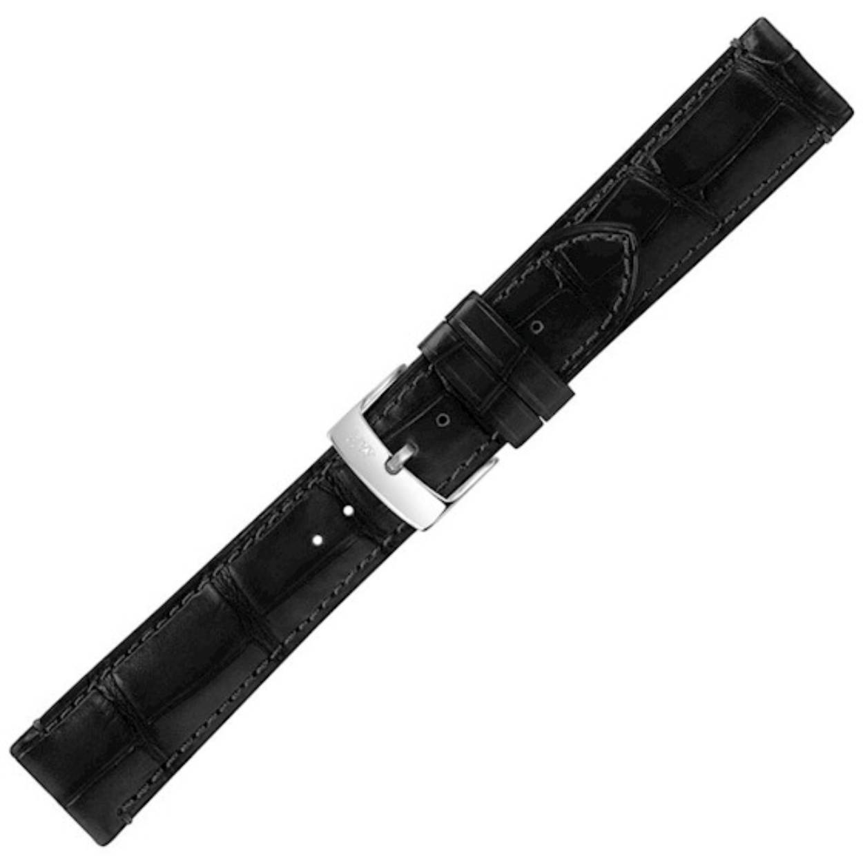 Morellato Horlogeband 24mm Tiepolo Kroko Print Zwart PMX019TIEPOLO24