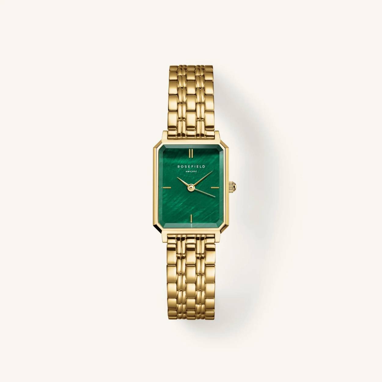 Rosefield - Octagon XS Emerald Steel Gold