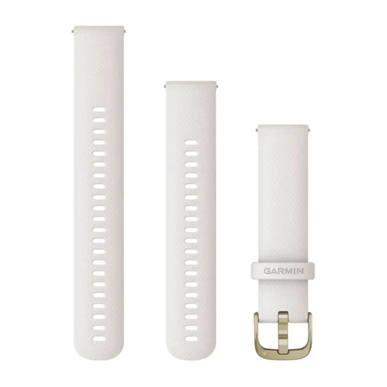 Blijf stijlvol en sportief met deze verstelbare bandjes met snelsluiting voor uw compatibele Garmin horloge. Verwijder eenvoudig de banden met een schuif van de stang en plaats verschillende banden voor het ultieme persoonlijke accessoire.
Kleur : Ivory met Cream gold gesp