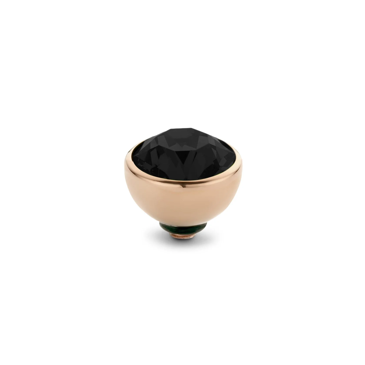 Melano twisted steen rond - rosekleurig + black - dames - 8mm