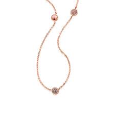 Mi moneda rosekleurig collier van 90 cm