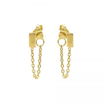 Chain Rectangle Goldplated earstuds
(46&58)