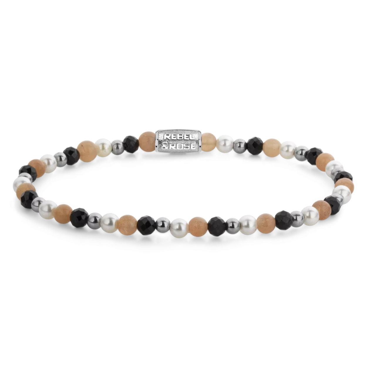 Rebel & Rose armband RR-40161-S-S Black Glam Rocks Par