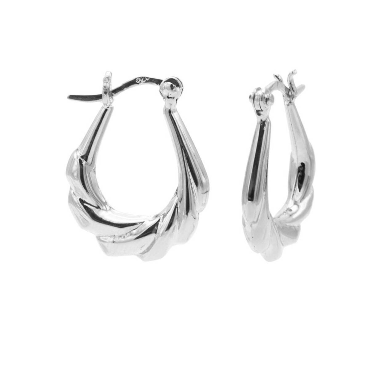 Plain Hoops Braid Silver 16MM
