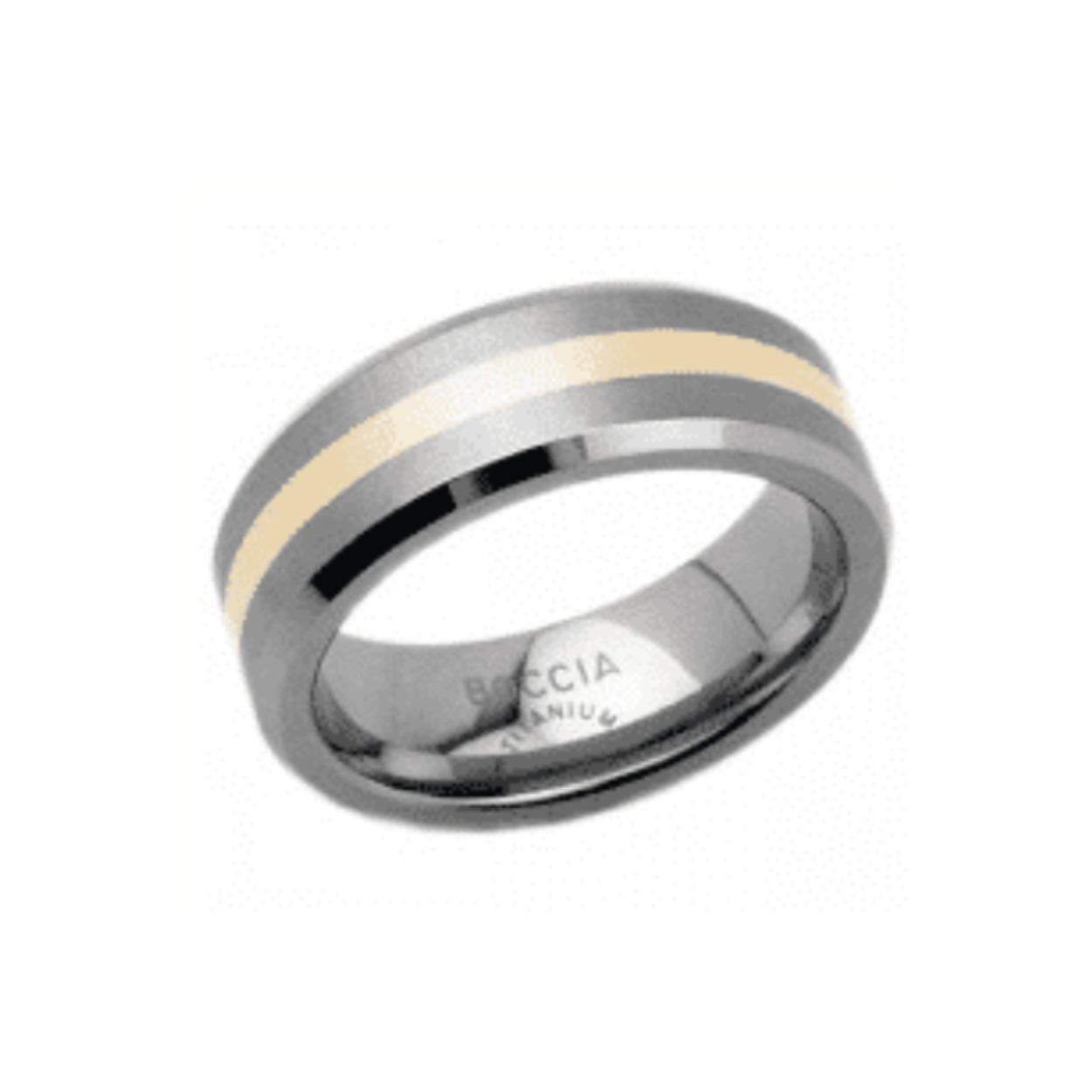 Boccia ring van titanium in maat 54 uitlopend model
