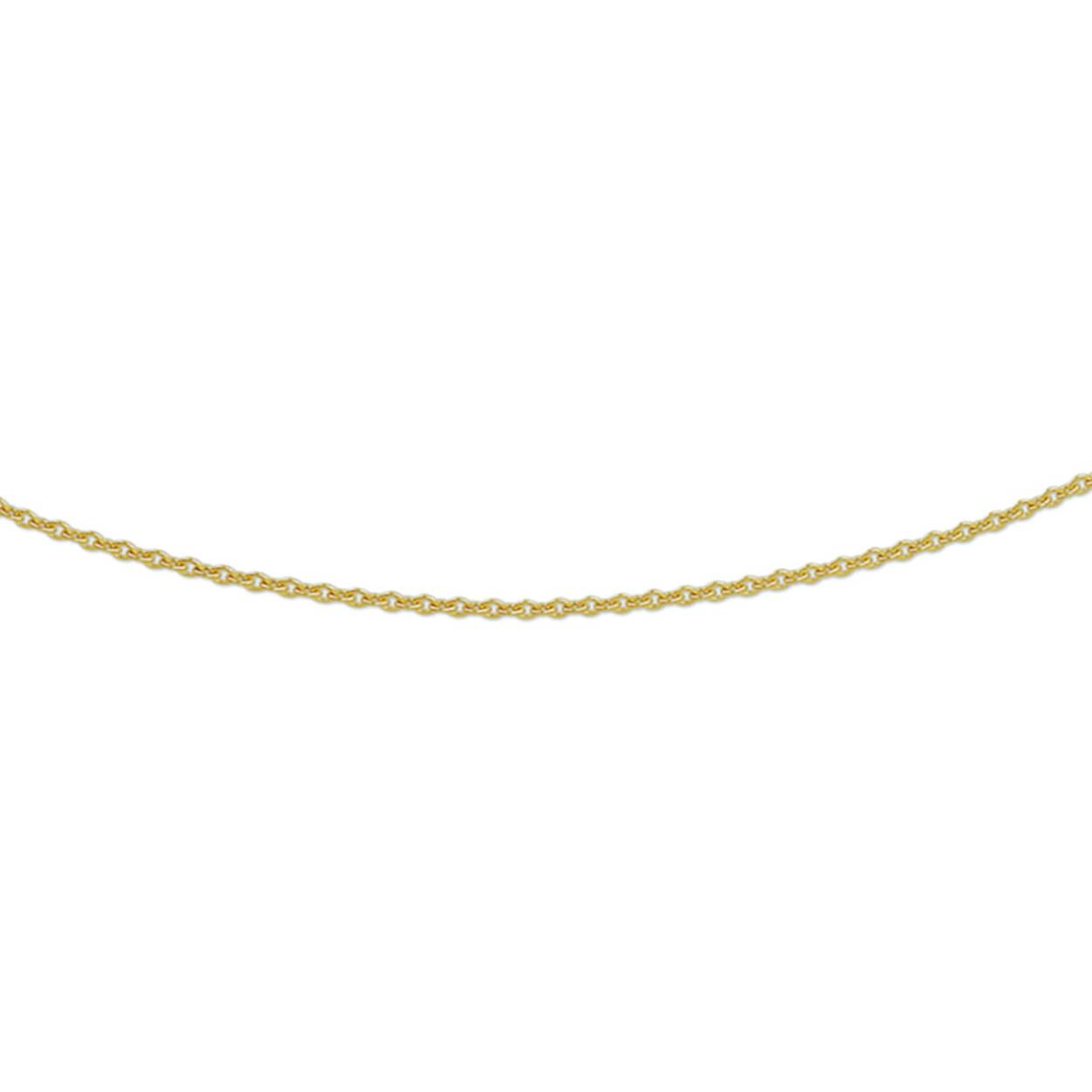 14k geelgouden collier ankerschakel op 42 cm lengte