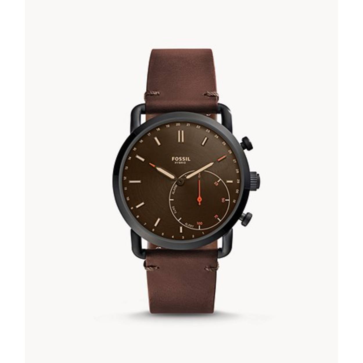Fossil Hybride Horloge FTW1149
Zwarte kast met zwarte wijzerplaat
Donkerbruine lerenband
Het Horloge werkt via bluetooth