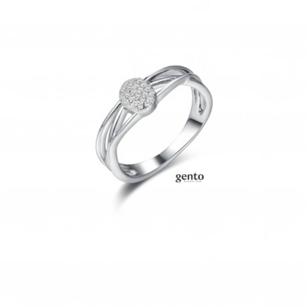 zilveren ring zirconium
