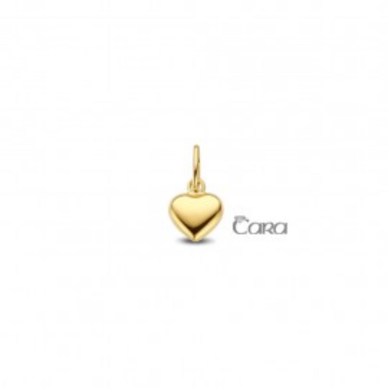 18 kt geel gouden hanger 'hartje'
Afmetingen: 6,5 mm x 6 mm