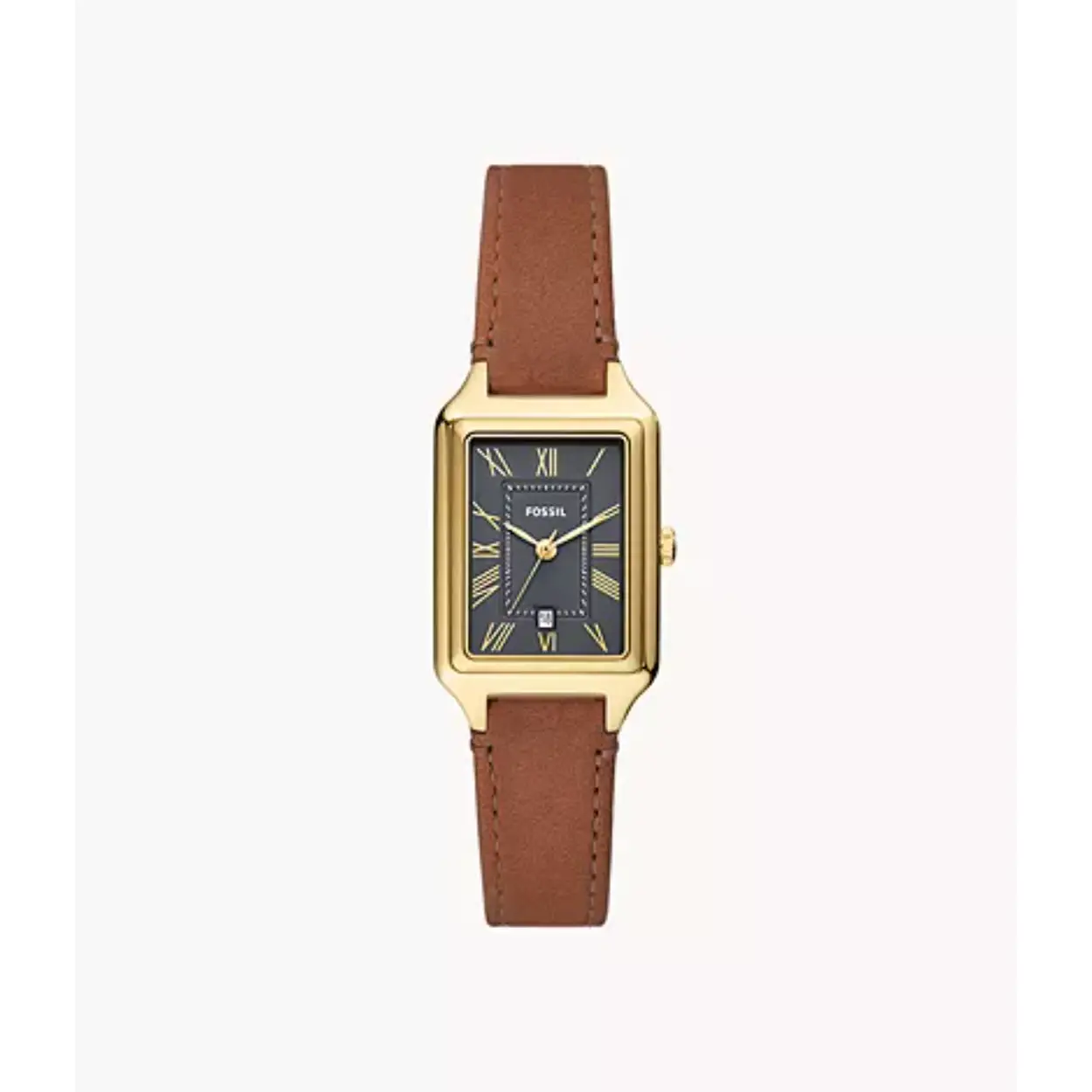 Dit Fossil horloge, uit de Raquel collectie, heeft een bicolor stalen kast en een bruine LiteHide™ leren band. De wijzerplaat is antraciet met goudkleurige indexen en wijzers.

Een chic polshorloge, een sportief horloge of een trendy horloge met verwisselbaar bandje? Bij ons heb je ruime keuze uit de mooiste horlogemerken voor jouw unieke look. Ga voor een horloge dat bij jou past en geniet van jarenlang plezier!

Het horloge beschikt over een quartz uurwerk. De horlogeband is gemaakt van leer. Met dit prachtige horloge ben je elke dag op de hoogte van de juiste tijd!