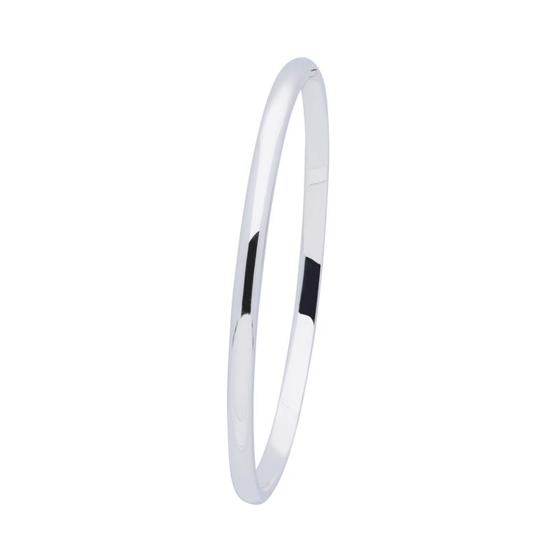 Zilver slavenarmband ovaal 4mm