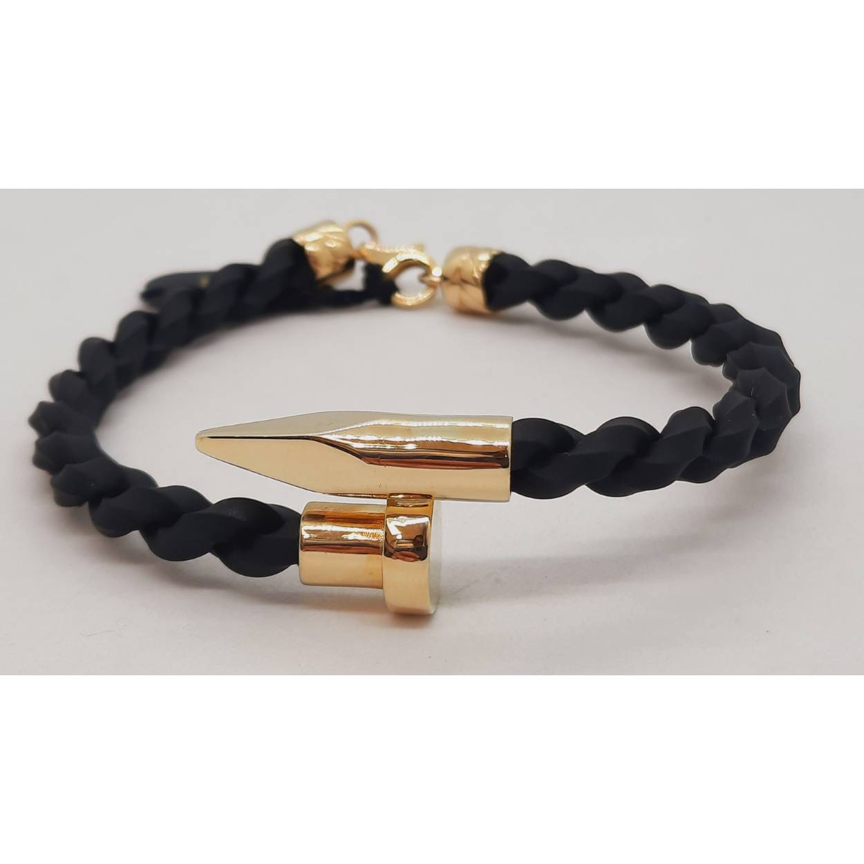 gouden leer armband 14 k