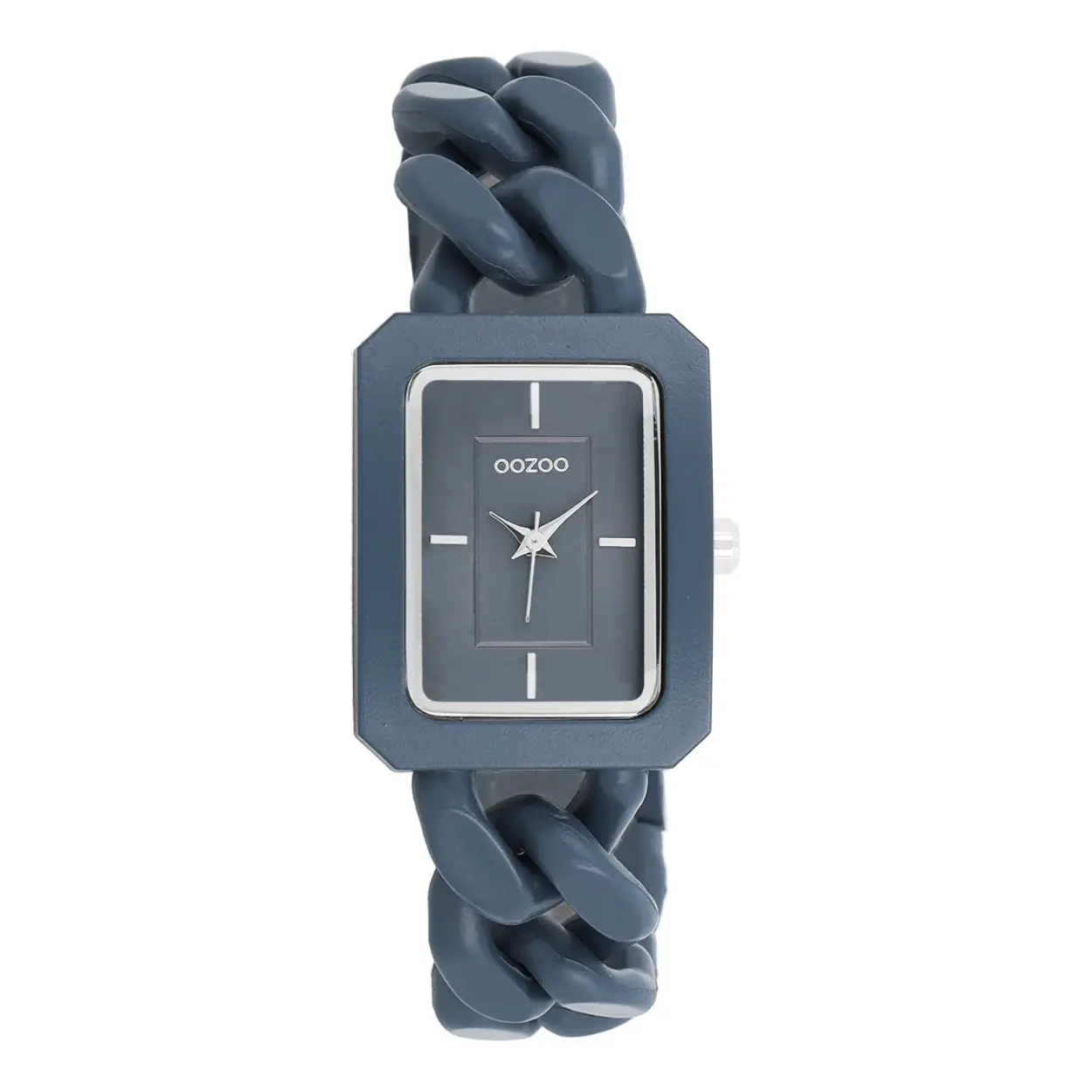 Rook grijze OOZOO horloge met rook grijze schakelarmband - C11278