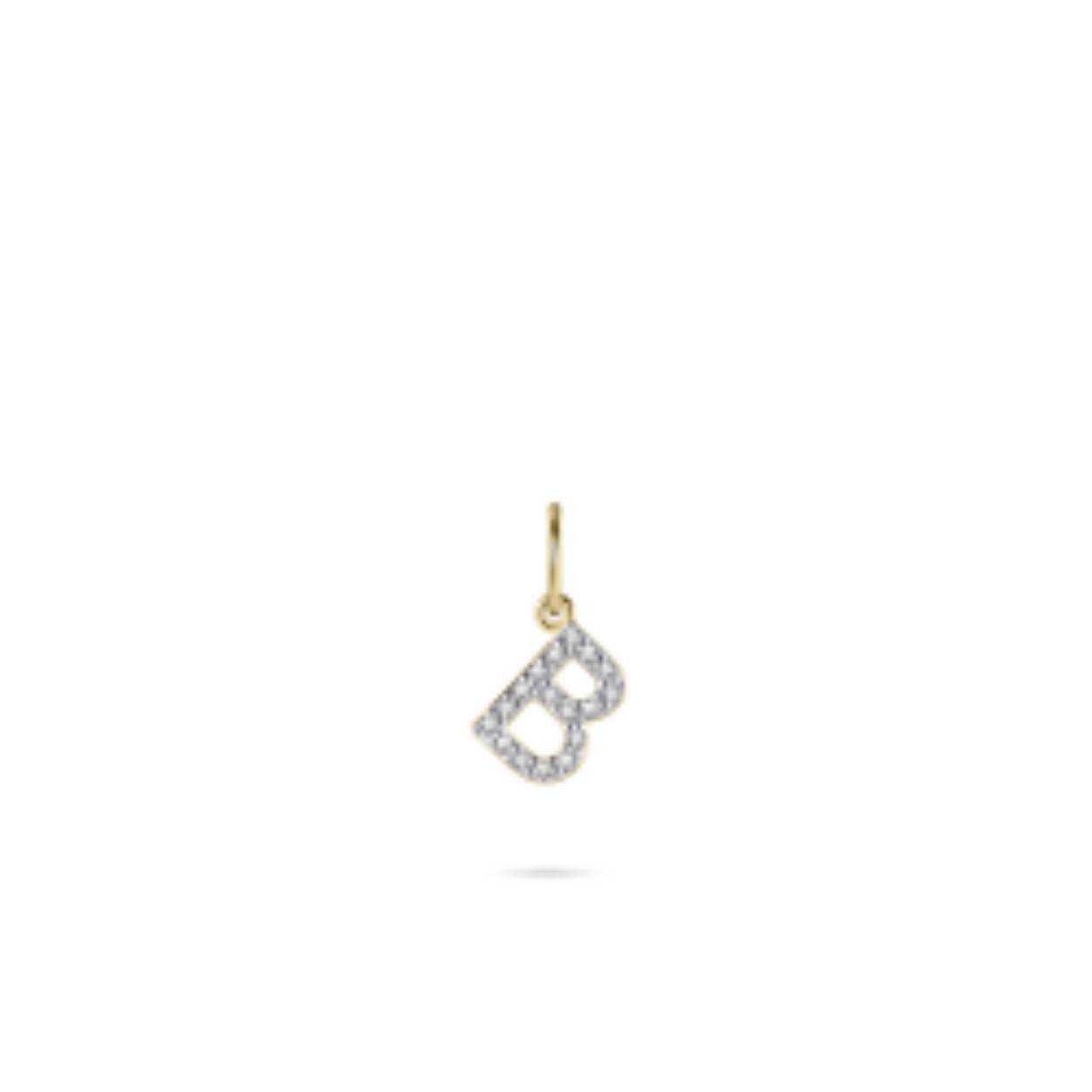 verguld zilver letter hanger K