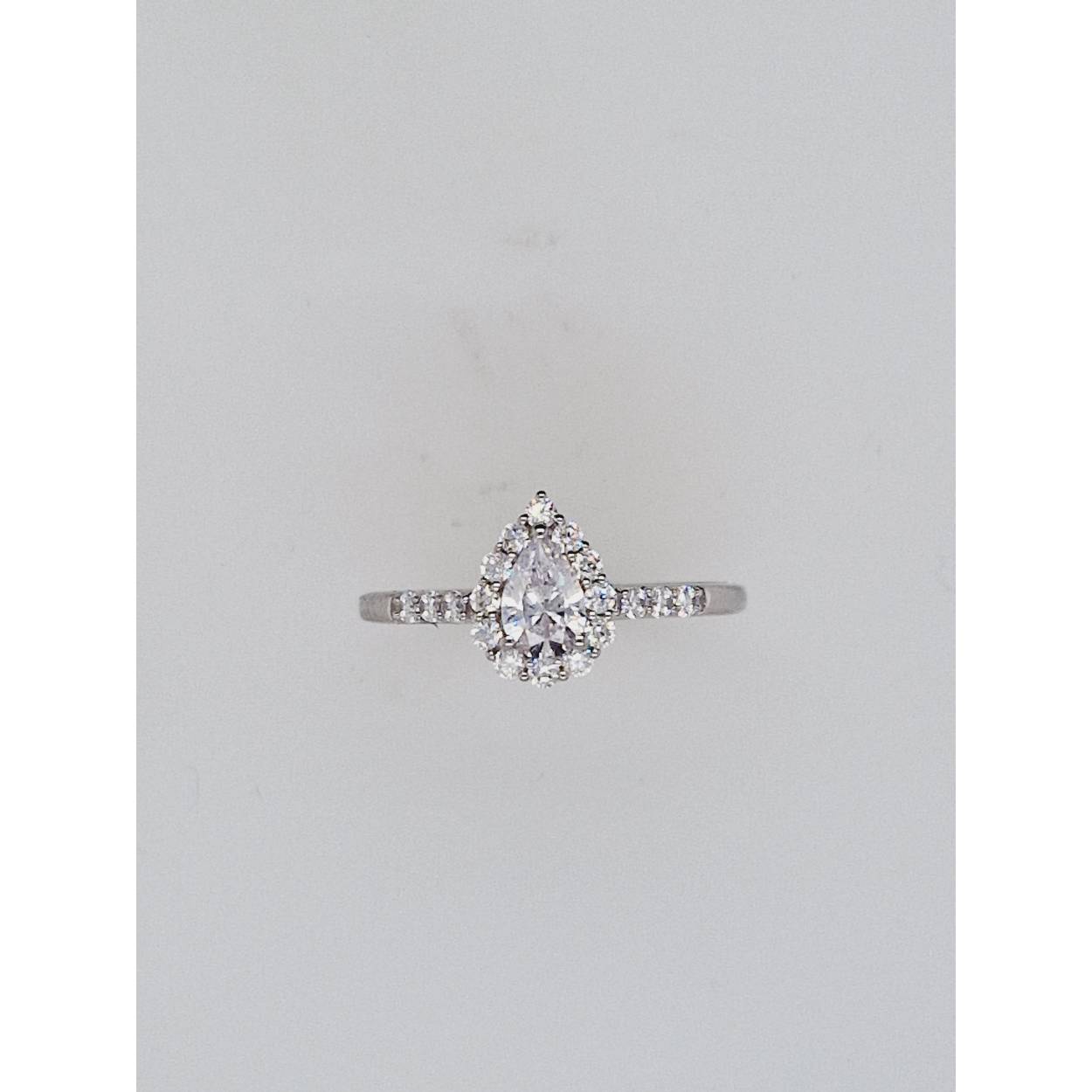 Ring wit goud 18kt met zirconium