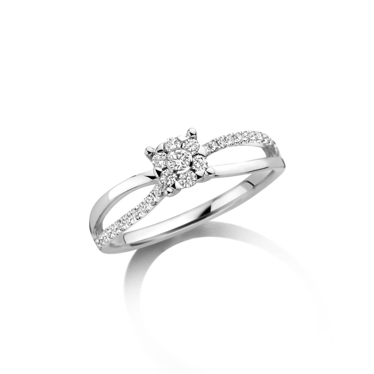 Ring goud 18kt met diamanten
