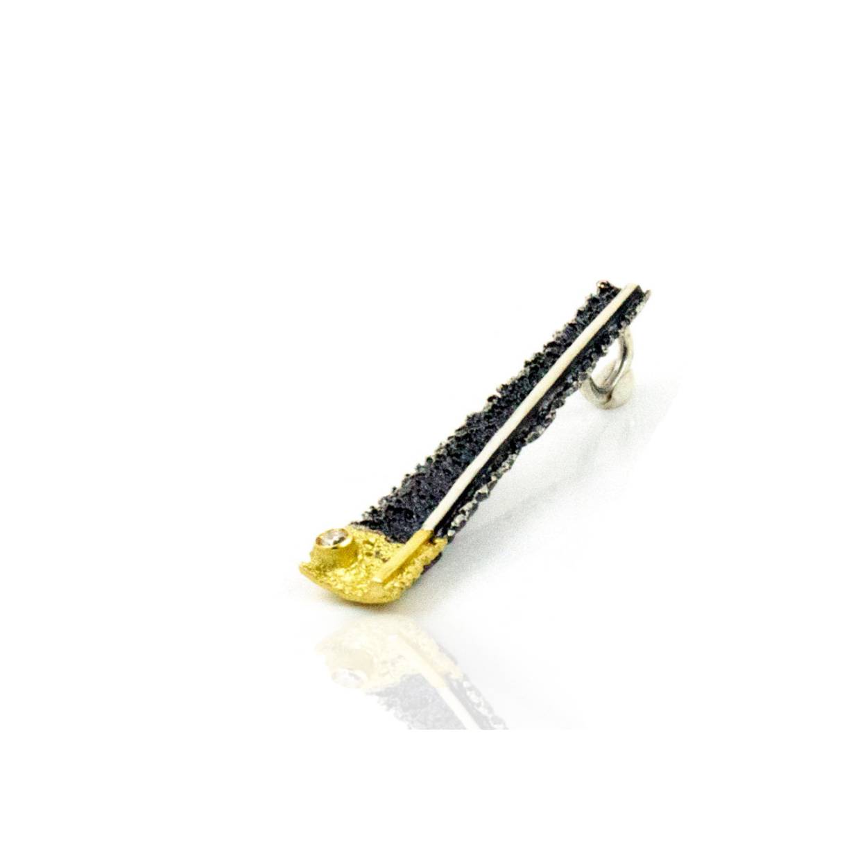 osha little pendant 0,01 crt zilver met goud