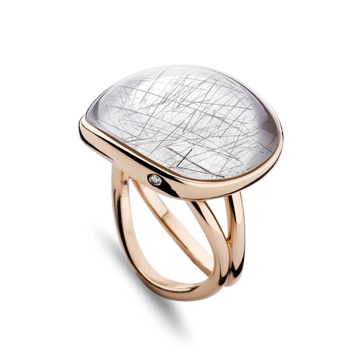 18 karaat rosé gouden ring, rutielkwarts met witte parelmoer.

BIGLI-juwelen zijn met zorg gemaakt in 18 kt goud, zorgvuldig geselecteerde edelstenen en hoogwaardige diamanten (Clarity VS1-VS2 TW).
Edelstenen zijn verkrijgbaar in meer dan 40 kleuren.